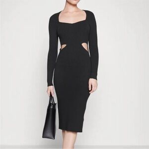 Abercrombie & Fitch Black Midi Dress